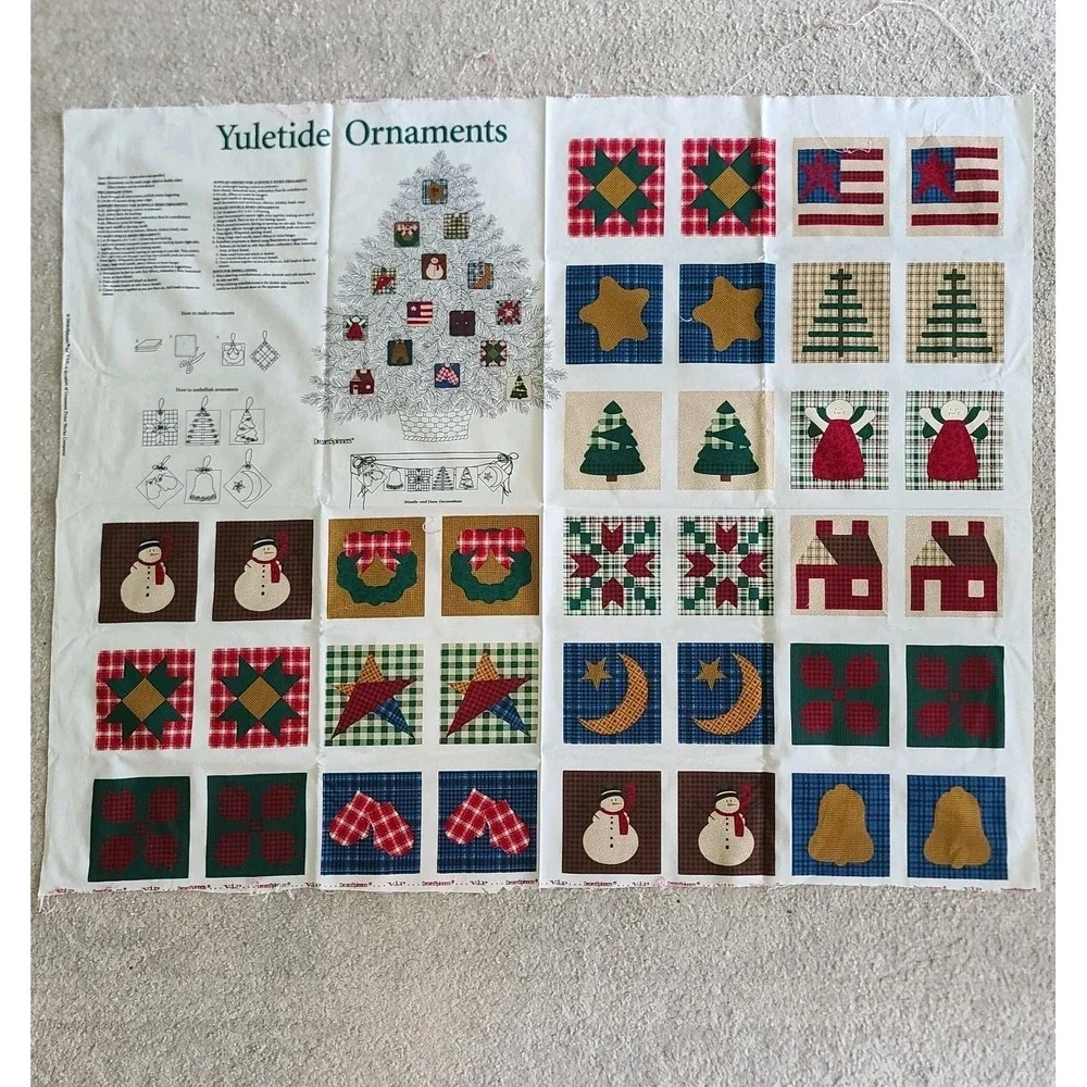 VALUE BUNDLE: 8 VTG Christmas Cut & Sew Panels Santa Nativity Apron Tree Stuff